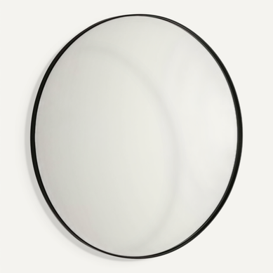 Miroir Morvin En Métal Noir 80x3x80