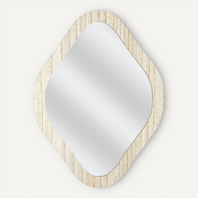 Miroir Déco Losange "elio" 34cm Naturel