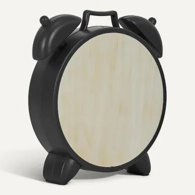 Horloge À Poser À LED "vintage" 9cm Noir