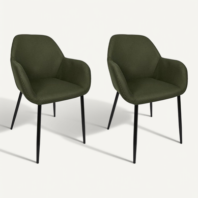 Lot De 2 Chaises Moulurées Fait Main – Bois Clair, Salle à Manger, Jamais Servies