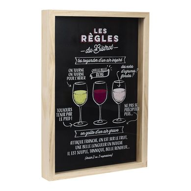 Cadre Collecteur De Bouchon "bistrot" 46cm Noir
