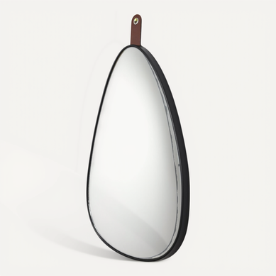 Miroir Avec Lanière "chicago" 60cm Noir
