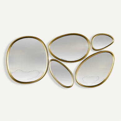 Set De 5 Miroirs Forme Organique