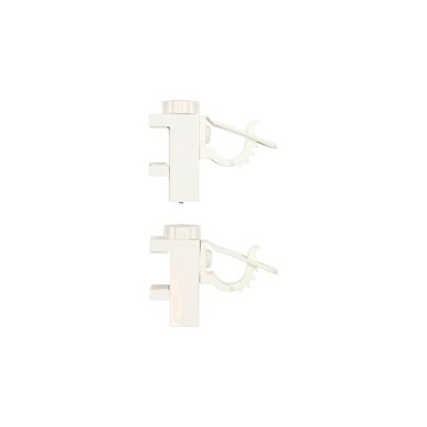 Lot De 2 Supports De Tringle "clips" 6cm Blanc