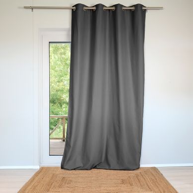 Rideau Ignifugé M1 Non Feu À Oeillets - 140x260 Cm - Gris Anthracite
