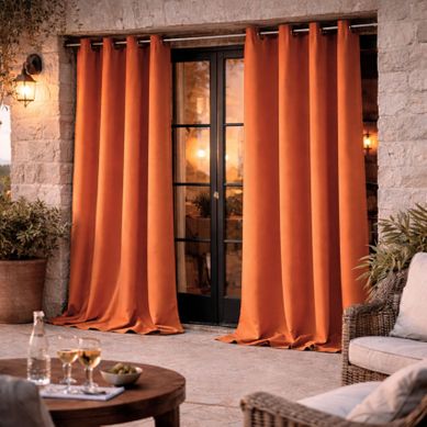 Rideau D'extérieur En Tissu Déperlant - 140x260 Cm - Orange
