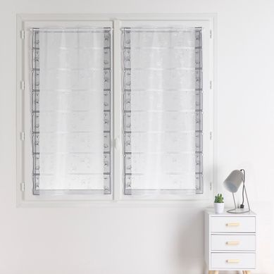 Modulable En Maille Imprimé Gingko - 0.6x0.9 M - Gris Clair
