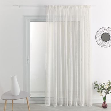 Voilage Galon Fronceur Tombé Fluide - 295x180 Cm - Ivoire