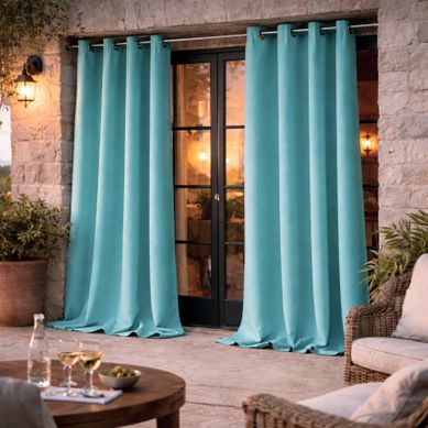 Rideau D'extérieur En Tissu Déperlant - 140x260 Cm - Vert Menthe