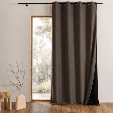 Rideau Thermique Phonique Et Semi Occultant Konfor - 140x260 Cm - Taupe Rideau Thermique Phonique Et Semi Occultant Konfor - 140x260 Cm - Taupe