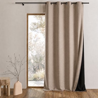 Rideau Thermique Phonique Et Semi Occultant Konfor - 140x300 Cm - Beige