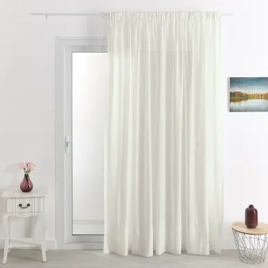 Voilage Tamisant À Galon Fronceur - 160x240 Cm - Ivoire