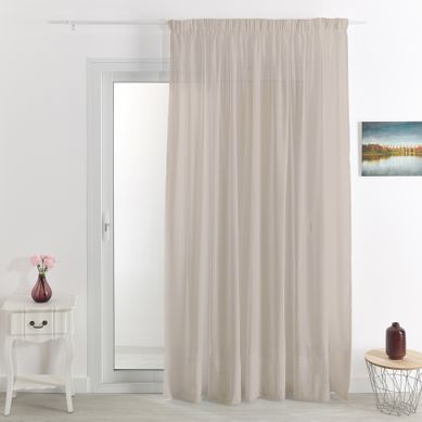 Voilage Tamisant À Galon Fronceur - 160x240 Cm - Lin