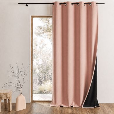 Rideau Thermique Phonique Et Semi Occultant Konfor - 140x300 Cm - Rose