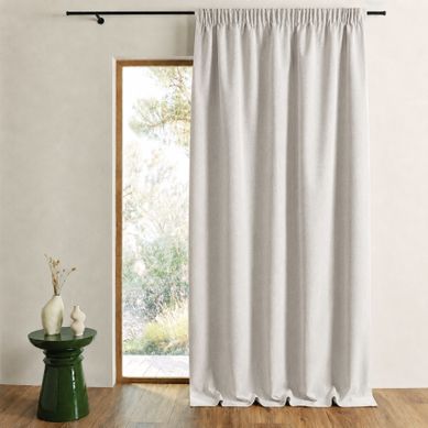 Rideau 100% Occultant Double Face Galon Fronceur Midnight - 135x260 Cm - Ivoire
