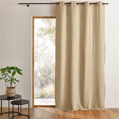 Rideau En Gaze De Coton Tamisant À Oeillets Mirmande - 130x240 Cm - Ficelle