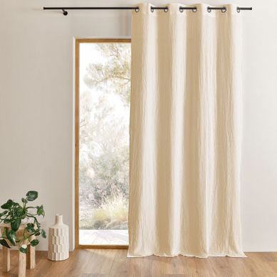 Rideau En Gaze De Coton Tamisant À Oeillets Mirmande - 130x240 Cm - Naturel