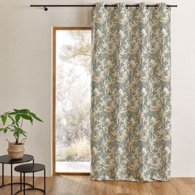 Rideau Tamisant Jacquard À Motifs Végétaux - 140x260 Cm - Vert