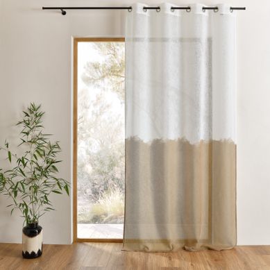 Voilage Tie And Dye Bi-colore - 140x240 Cm - Naturel