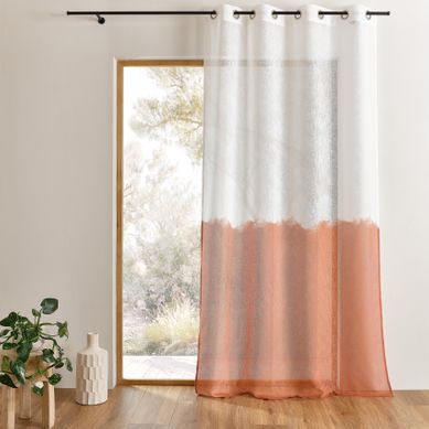 Voilage Tie And Dye Bi-colore - 140x240 Cm - Terracotta