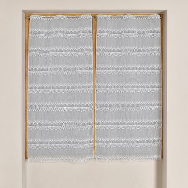 Modulable En Maille À Motif Dentelle - 45x90 Cm - Blanc