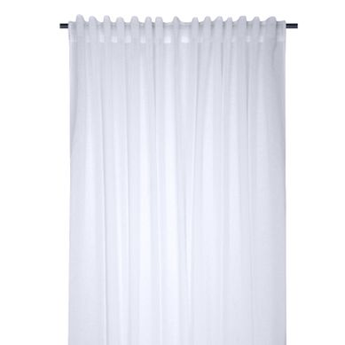 Voilage Uni à Passants Dissimulés - 290x260 Cm - Blanc