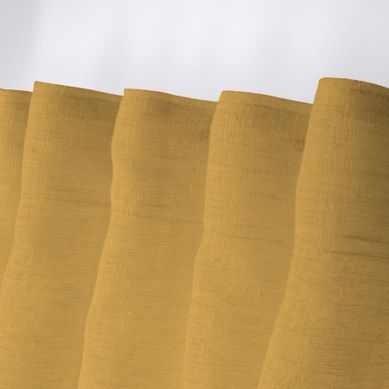 Voilage Uni à Passants Dissimulés - 140x260 Cm - Jaune Curry