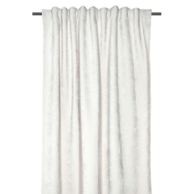 Rideau Tamisant À Ruflette Aspect Velours - 140x260 Cm - Ecru