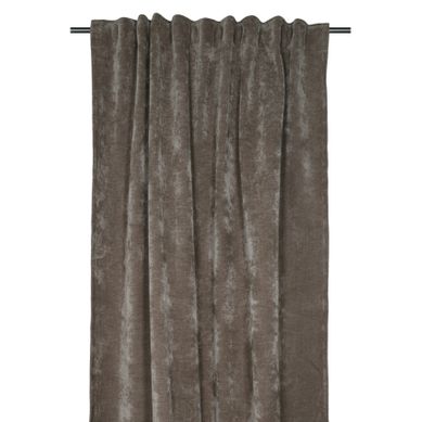 Rideau Tamisant À Ruflette Aspect Velours - 140x260 Cm - Naturel