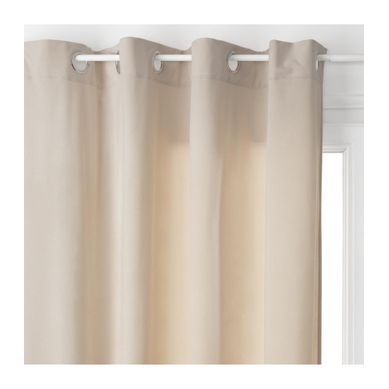 Rideau Coloris Taupe En Polyester - L. 140 X H. 260 Cm