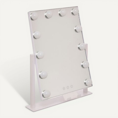 Miroir Pivotant Avec éclairage LED écran Tactile Coloris Blanc - L. 35 X P. 7 X H. 43 Cm Miroir Pivotant Avec éclairage LED écran Tactile Coloris Blanc - L. 35 X P. 7 X H. 43 Cm