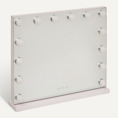 Miroir Avec éclairage 14 LED écran Tactile Coloris Blanc Miroir Avec éclairage 14 LED écran Tactile Coloris Blanc