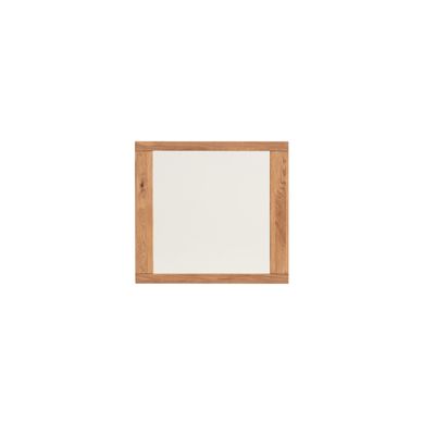 Miroir Mural D'entrée Cadre En Chêne Massif Huilé - Longueur 80 × Hauteur 74 × Profondeur 2 Cm