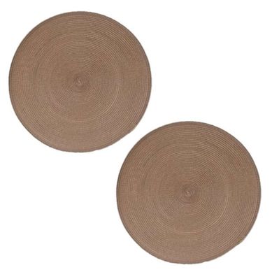 Lot de 4 sets de table rond 38 cm naturel