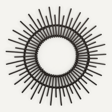 Miroir Déco Rotin Diamètre 76 Cm 76 Cm