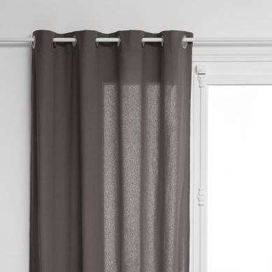 Rideau D'ameublement "anjali" En Coton 135 X 240 Cm  - Gris - 135x240 Cm