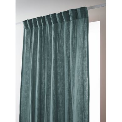 Rideau Galon Fronceur "gaïa" 140 X 240 Cm "gaze De Coton" - Bleu - 140x240 Cm