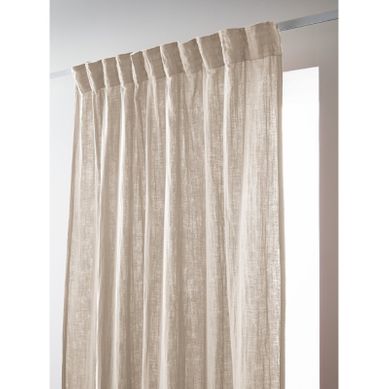 Lot De 2 Rideaux Galon Fronceur "gaïa" 140 X 240 Cm "gaze De Coton" - Taupe - 140x240 Cm