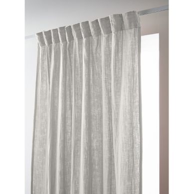 Lot De 2 Rideaux Galon Fronceur "gaïa" 140 X 240 Cm "gaze De Coton" - Blanc - 140x240 Cm
