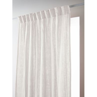 Rideau Galon Fronceur "gaïa" 140 X 240 Cm "gaze De Coton" - Blanc - 140x240 Cm