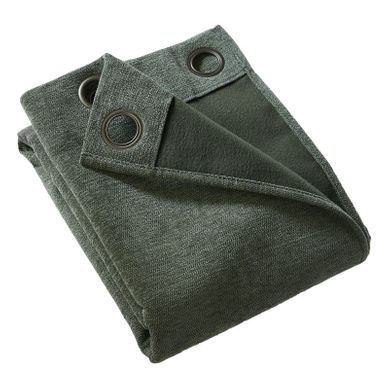 Lot De 2 Rideaux Occultants Phoniques Et Thermiques Doublés Polaire 100% Opaque - Vert - 140x180 Cm