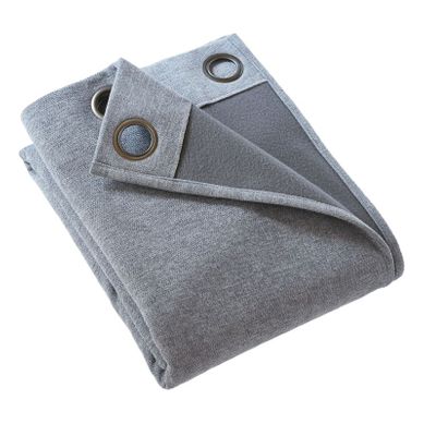 Rideau Occultant Phonique Et Thermique Doublé Polaire 100% Opaque - Gris - 140x180 Cm