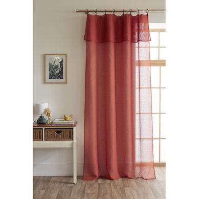 Voilage Ajustable + 8 Anneaux Pince 140 X 270 Cm Effet Bouclette "elda"