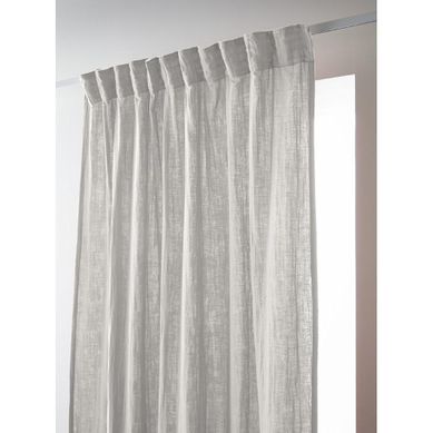 Rideau Galon Fronceur 140 X 240 Cm – Double Gaze De Coton Gaïa Perle
