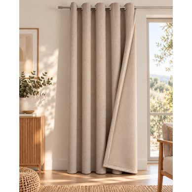 Rideau Occultant Phonique Et Thermique 140 X 240 Cm Osiris – Taupe