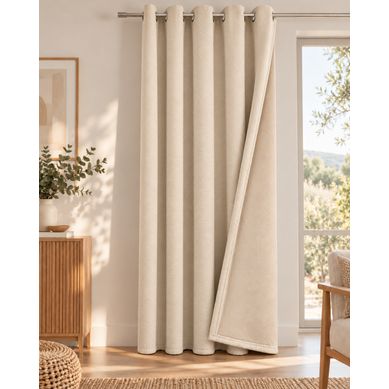 Rideau Occultant Phonique Et Thermique 140 X 240 Cm Osiris – Sable