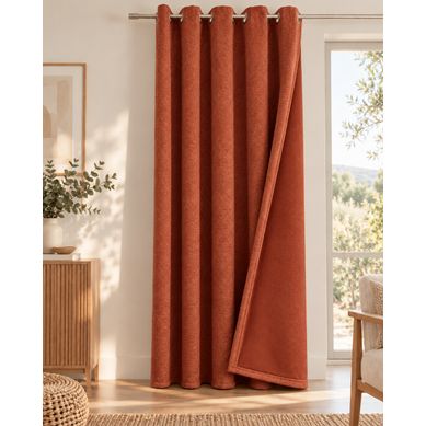 Rideau Occultant Phonique Et Thermique 140 X 240 Cm Osiris – Terracotta