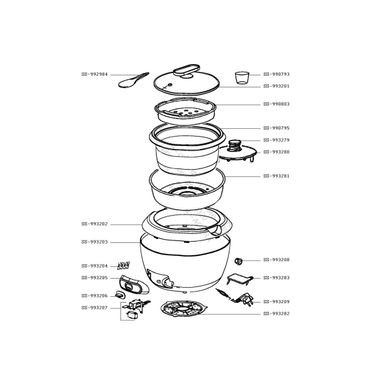 Couvercle bol séparateur blanc ROWENTA SS-2230002808, SS2230002808