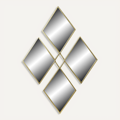 Miroir Design Losange Doré Pour élégance Moderne