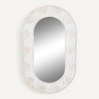 Miroir élégant Blanc Design Contemporain
